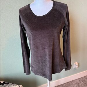 Indigenous Soft Fleece 100% Cotton Long Sleeve Warm Top Gray Size Small